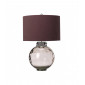 Lampe de table Kara Nickel poli métallique - Verrerie Fumée 55,5 Cm|Lampes à poser|Luminaire Center