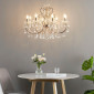Lustre cristal or rose baroque 8 bras - Pavia|Lustre|Kosilum Lustre cristal or rose baroque 8 bras - Pavia|Lustre|Kosilum