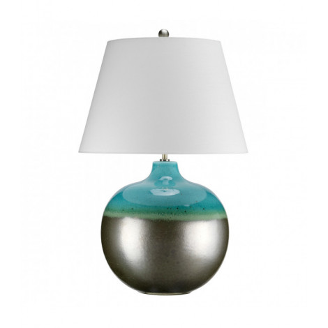 Lampe de table Laguna Glaze turquoise et graphite 71 Cm|Lampes à poser|Luminaire Center