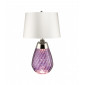 Lampe de table Lena Verre teinté de prune / ombre blanc cassé 60,5 Cm|Lampes à poser|Luminaire Center