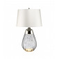 Lampe de table Lena Verre teinté fumée / ombre blanc cassé 60,5 Cm|Lampes à poser|Luminaire Center