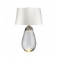 Lampe de table Lena Verre teinté fumée / ombre blanc cassé 74 Cm|Lampes à poser|Luminaire Center