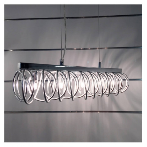 Lustre moderne de table en chrome - Memphis|Suspensions|Kosilum Lustre moderne de table en chrome - Memphis|Suspensions|Kosilum