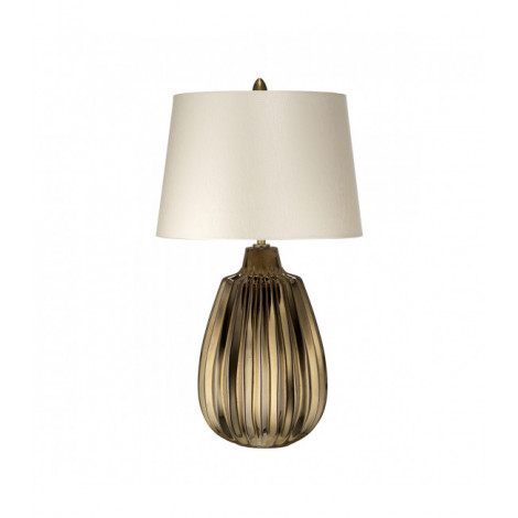 Lampe de table Newham Bronze céramique / ombre de perles 55 Cm|Lampes à poser|Luminaire Center
