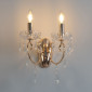 Applique 2 bras cristal baroque pampilles or rose - Pavia|Appliques murales|Kosilum Applique 2 bras cristal baroque pampilles or rose - Pavia|Appliques murales|Kosilum