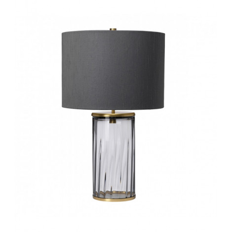 Lampe de table Reno Laiton de métaux de métaux - Verrerie Fumée 35,5 Cm|Lampes à poser|Luminaire Center