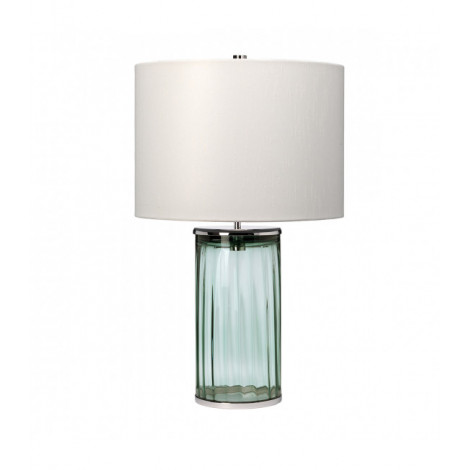 Lampe de table Reno Nickel poli de métaux - verrerie verte 35,5 Cm|Lampes à poser|Luminaire Center