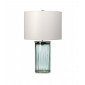 Lampe de table Reno Nickel poli de métaux - verrerie verte 35,5 Cm|Lampes à poser|Luminaire Center