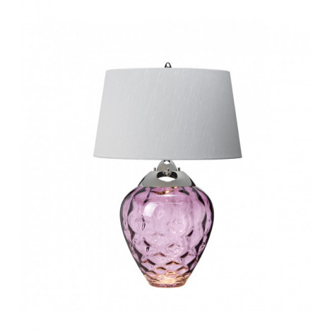 Lampe de table Samara Nickel poli en métal - Plaque de verrerie 45,7 Cm|Lampes à poser|Luminaire Center