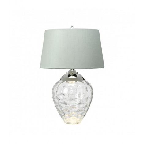 Lampe de table Samara Nickel poli en métal - Verrerie Clear 45,7 Cm|Lampes à poser|Luminaire Center