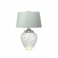 Lampe de table Samara Nickel poli en métal - Verrerie Clear 45,7 Cm|Lampes à poser|Luminaire Center