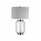 Lampe de table Sola Nickel poli en métal - Verrerie Clear 30 Cm|Lampes à poser|Luminaire Center