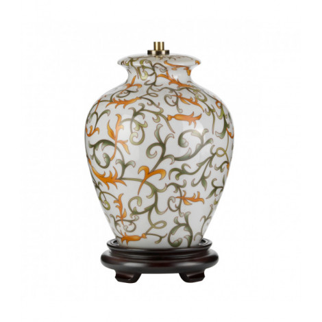 Lampe de table Soling Crème avec orange et vert 28,5 Cm|Lampes à poser|Luminaire Center