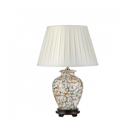 Lampe de table Soling Crème avec orange et vert 50 Cm|Lampes à poser|Luminaire Center