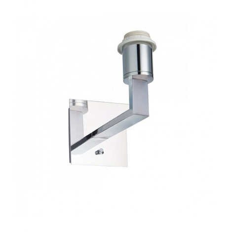 Lampe avec abat jour Norton Acier plaque d'effet chromé 1 ampoule 17cm|Lampes à poser|Luminaire Center