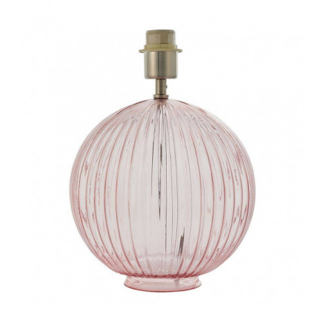 Lampe de table Jemma Acier Verre côtelé 1 ampoule 34cm|Lampes à poser|Luminaire Center