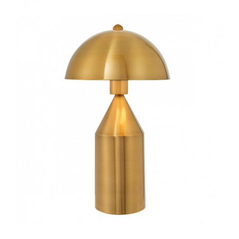 Lampe de table Nova Acier laiton antique, blanc brillant 1 ampoule 41cm|Lampes à poser|Luminaire Center
