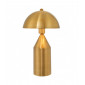 Lampe de table Nova Acier laiton antique, blanc brillant 1 ampoule 41cm|Lampes à poser|Luminaire Center