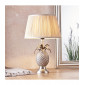 Lampe de table Freya Alliage,tissu Aluminium Plaque en étain 1 ampoule 50cm|Lampes à poser|Luminaire Center