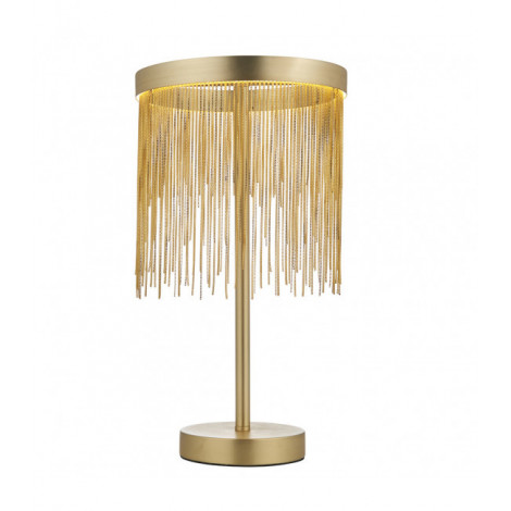 Lampe Design Zelma Acier Plaque Laiton en satin,Effet or 1 ampoule 40cm|Lampes à poser|Luminaire Center