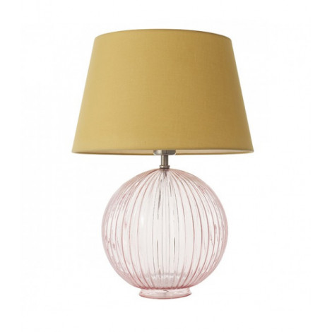 Lampe de table Evie Acier,tissu,acrylique Verre,coton jaune 1 ampoule 54,5cm|Lampes à poser|Luminaire Center