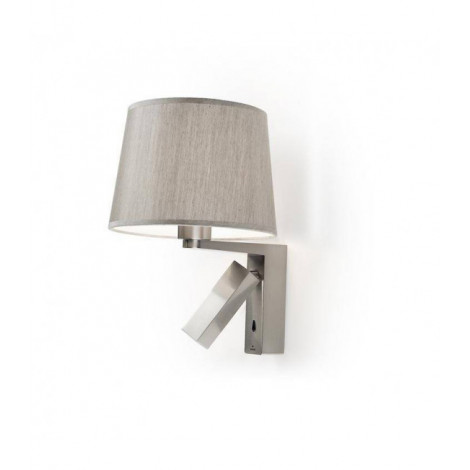 Lampe avec abat jour Métal Nickel satiné 2 ampoules 163cm|Lampes à poser|Luminaire Center