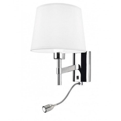 Lampe avec abat jour Bristol Métal Chrome|Lampes à poser|Luminaire Center