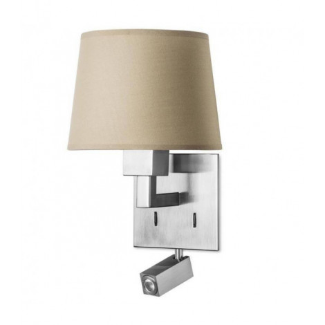 Lampe avec abat jour Bali Métal Nickel satiné 37,4 Cm|Lampes à poser|Luminaire Center