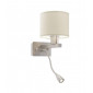 Lampe avec abat jour Torino Métal Nickel satiné 23,9 Cm|Lampes à poser|Luminaire Center