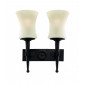 Lampe avec abat jour Cartwheel Noir 2 ampoules 34cm|Lampes à poser|Luminaire Center