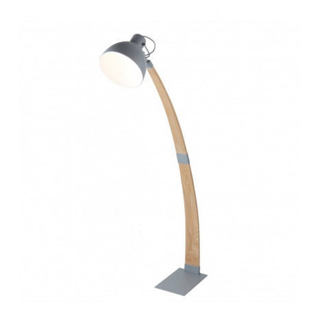 Lampe de bureau Nanna Métal,bois Gris,Brun 1 ampoule 160cm|Lampes à poser|Luminaire Center