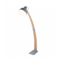 Lampe de bureau Nanna Métal,bois Gris,Brun 1 ampoule 160cm|Lampes à poser|Luminaire Center