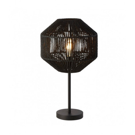 Lampe de table Wicker Acier Noir mat 1 ampoule 35cm|Lampes à poser|Luminaire Center