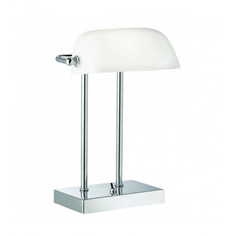 Lampe de table Bankers Bankers Chrome 1 ampoule 32cm|Lampes à poser|Luminaire Center