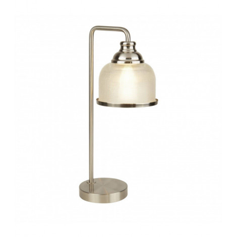 Lampe de table Bistro Acier Argent satiné 1 ampoule 45cm|Lampes à poser|Luminaire Center
