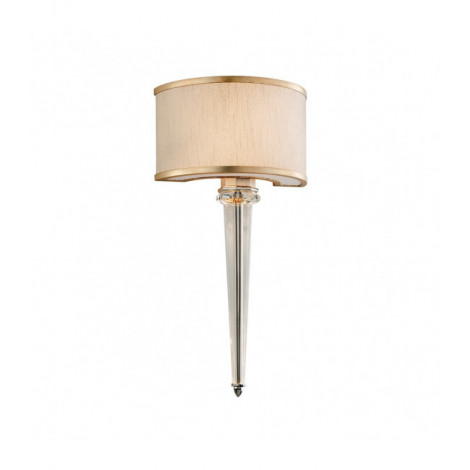 Lampe avec abat jour Harlow Fer à main Feuille d'argent 2 ampoules 52,1cm|Lampes à poser|Luminaire Center