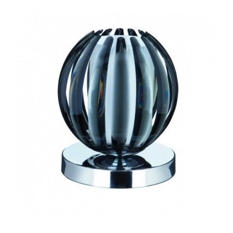 Lampe de table globe Claw Chrome,acrylique fumé 1 ampoule 14cm|Lampes à poser|Luminaire Center