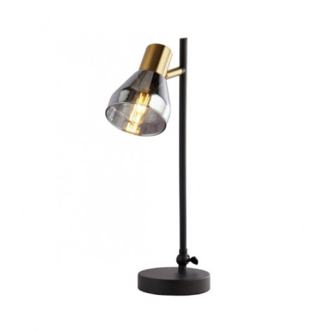Lampe de table Westminster Acier doux Laiton satiné,Fumé,Noir|Lampes à poser|Luminaire Center