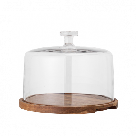 Cloche à gâteau avec plat en bois Nici|Plateau|Artecoboutique