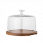 Cloche à gâteau avec plat en bois Nici|Plateau|Artecoboutique