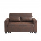 Canapé droit EVA convertible tissu vintage marron 2 places|Canape|Baita Home