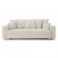 Canapé droit CHARTRONS convertible velours côtelé beige 3 places|Canape|Baita Home