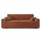 Canapé droit MIRA convertible velours côtelé terracotta 3 places|Canape|Baita Home