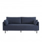 Canapé droit GABIN fixe tissu bleu nuit 3 places|Canape|Baita Home