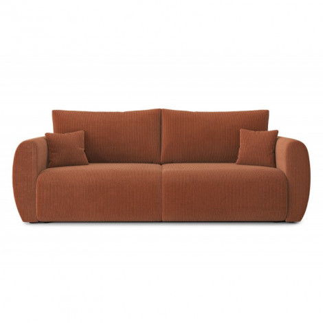 Canapé droit REFA convertible velours côtelé terracotta 3 places|Canape|Baita Home