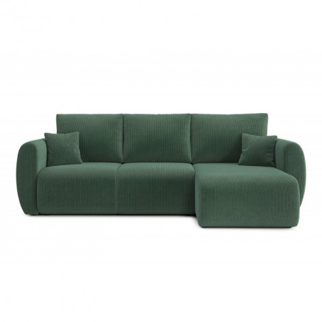 Canapé d'angle REFA convertible velours côtelé vert 4 places|Canape|Baita Home