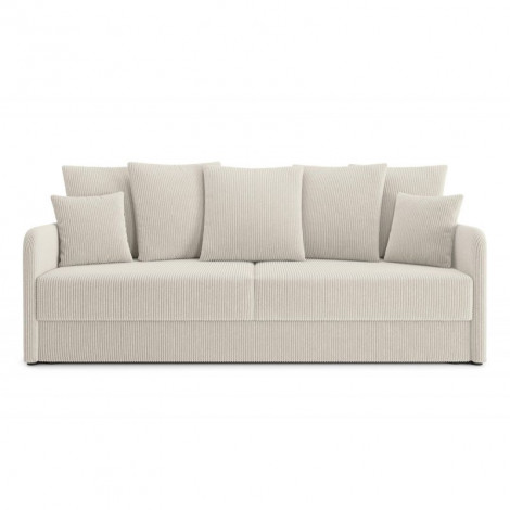 Canapé droit LUKA convertible velours côtelé beige 3 places|Canape|Baita Home