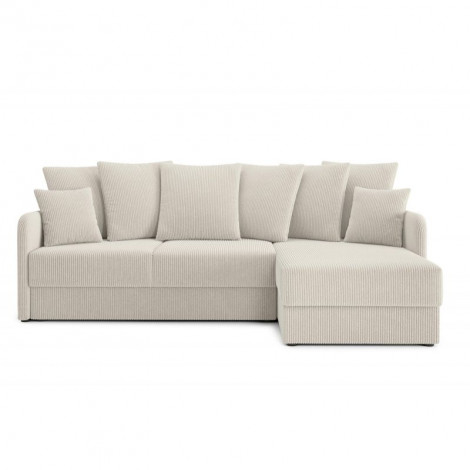 Canapé d'angle LUKA convertible velours côtelé beige 4 places|Canape|Baita Home