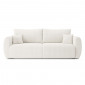 Canapé droit REFA convertible tissu bouclette blanc 3 places|Canape|Baita Home