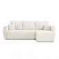Canapé d'angle REFA convertible tissu bouclette blanc 4 places|Canape|Baita Home